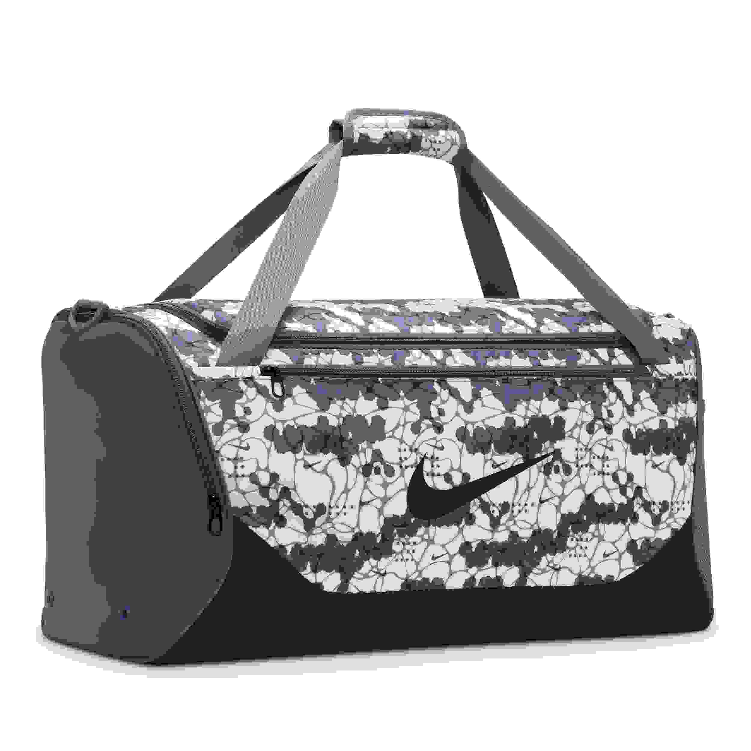 Nike Brasilia Medium All Over Print Training Diffused Blue/Black/Black Duffel Bag
